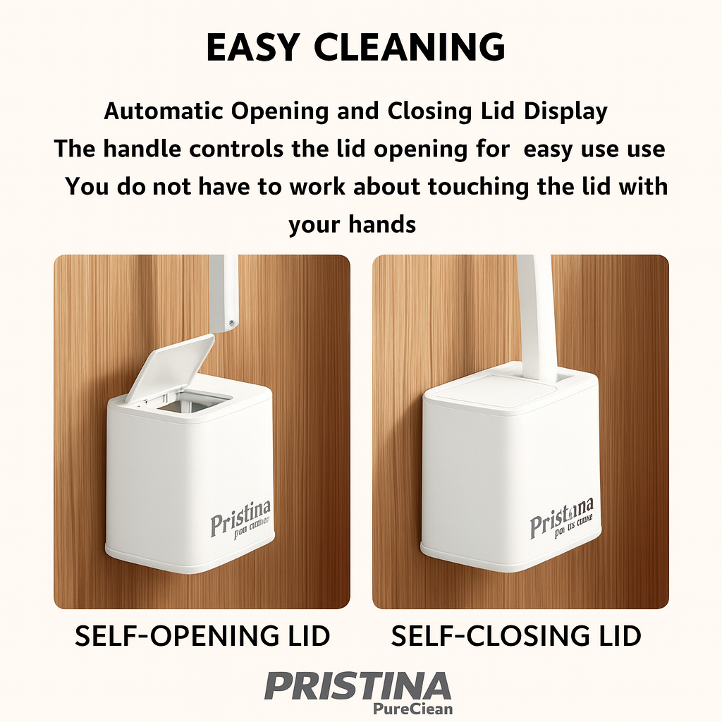 Pristina PureClean – Premium Eco-friendly Toilet Brush & Holder Set
