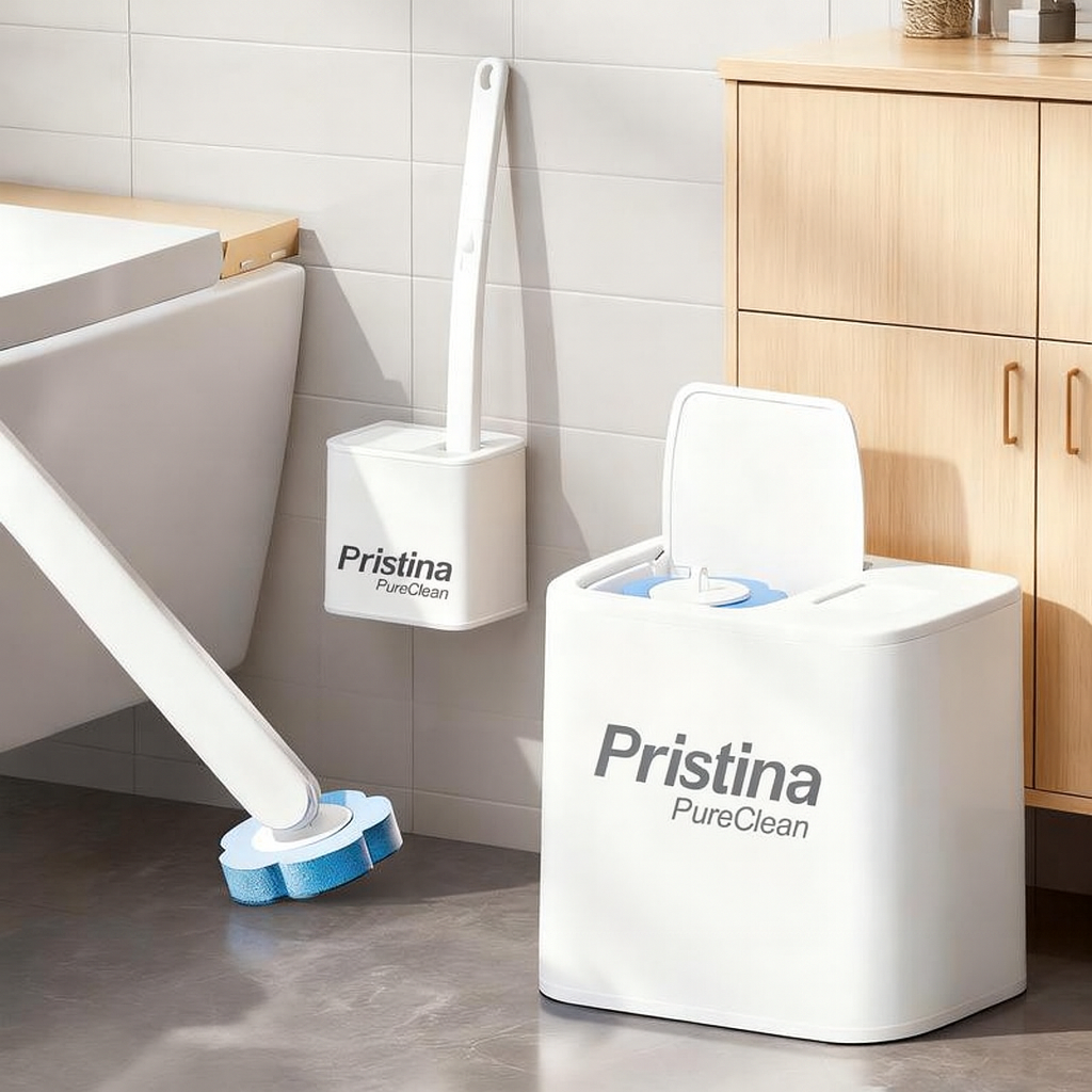 Pristina PureClean – Premium Eco-friendly Toilet Brush & Holder Set